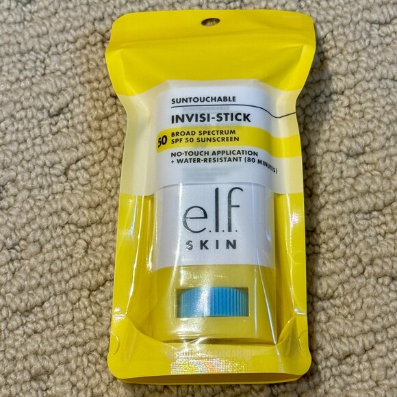 New E.L.F. Skin SPF50 Invisi-Stick Sunscreen .63oz - Picture 1 of 1